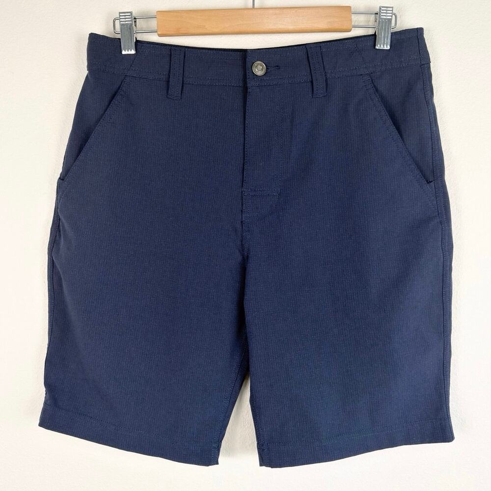 Prana Mens' Hybridizer Short Standard Fit Size 31 Navy EUC UPF 50 Hiking